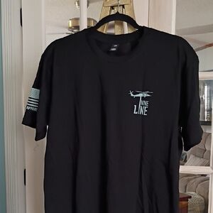 Nine Line Men's Black Short Sleeve Graphic Tee - Helicopter Logo